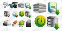 Three-dimensional computer icon vector material