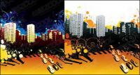 The trend of urban vector illustration material
