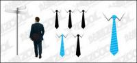 Business people and tie vector material
