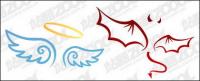 Les ales d'Àngel i Diable vectorials material