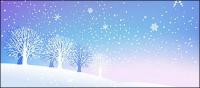 Snow in the winter vector material