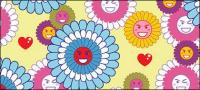 Lovely flowers expression vector background material