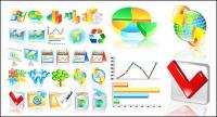 Financial Statistics categories icon vector material