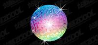 Lights disco ball vector material