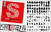 1000 album various silhouette vector material-9