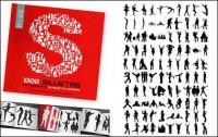 1000 album various silhouette vector material-3