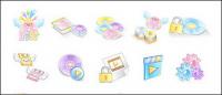 Sweet video icon vector material