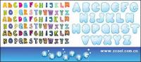 cute letters of the alphabet vector material