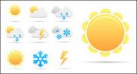 Simple Weather icon vector material