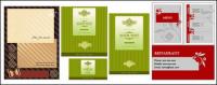 3 sets of menus, such as business card template vector material
