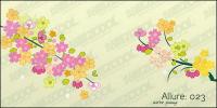 Lovely flowers, branches vector material