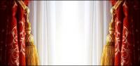 Curtain fabric picture material