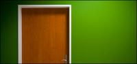 Green walls and doors picture material