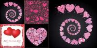 4 lovely Valentine element vector material