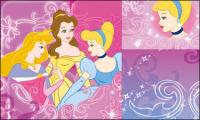 Snow White and the pattern vector material -1