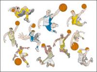 Basketball cartoon character vector material