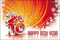New Year 2010 background vector of material