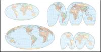 Mapa del món vector de diversos		
