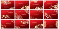 Red cards vector pattern
