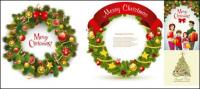 Beautiful Christmas wreath - Vector