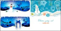 Christmas cartoon background-vector material
