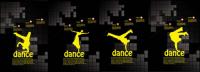 Dancing theme posters template vector material