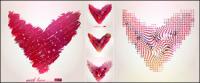 Abstract heart-shaped pattern vector material