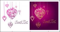 Heart-shaped pendant composed of pattern vector material