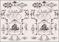 European wedding pattern vector material