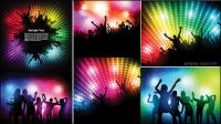 The trend of party figures silhouette vector material