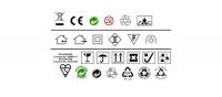 CE marked, such as environmental protection trash icon