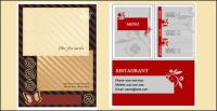 3 sets of menus, such as business card template vector material