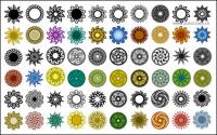 Varietat d'elements de clàssics en un patró circular vector material-2