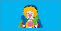 Clown color material feature vector