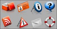 Life buoy, email, gear, passes, box png icon