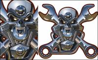 Metal skull vector
