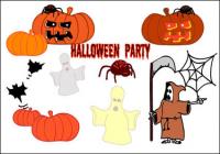 Halloween, ghosts, pumpkins, spiders, bats