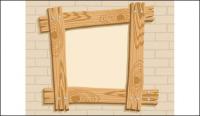 Wooden frame vector