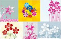 Hand-painted flowers Vector