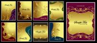 The theme of the golden pattern vector material