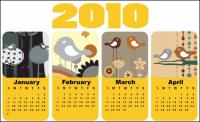 2010 calendar template vector