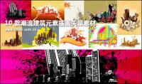 10 trend of urban construction material theme vector illustrations
