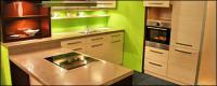 Fashion green tone of the kitchen picture material