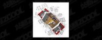 3D buildings and the floor plan -10