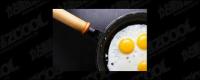 Pan fried egg quality picture material