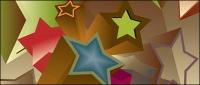 3D vector background material stars