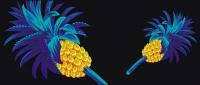 Cool pineapple vector material
