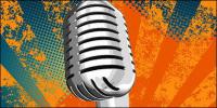 Silver microphone vector material