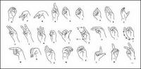 Various figures gesture vector material