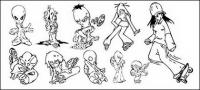 Personatges de dibuixos animats Vector